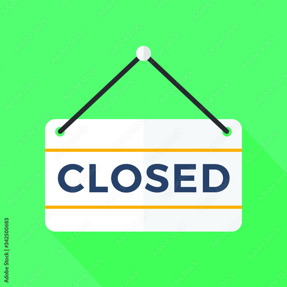 Closed door sign , vector illustration, EPS10 Closed door sign , vector illustration, EPS10