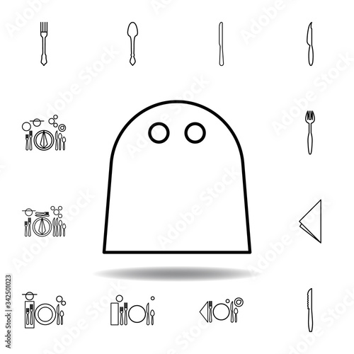Individual salt shaker icon. Set can be used for web, logo, mobile app, UI, UX on white background