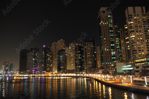 Dubai marina at night