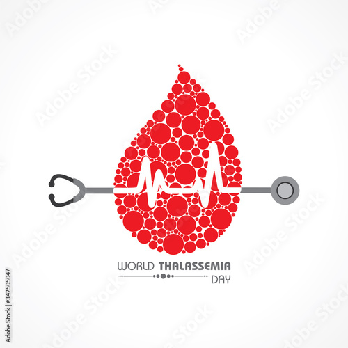 Vector illustration on the theme of world Thalassemia day - 8th May