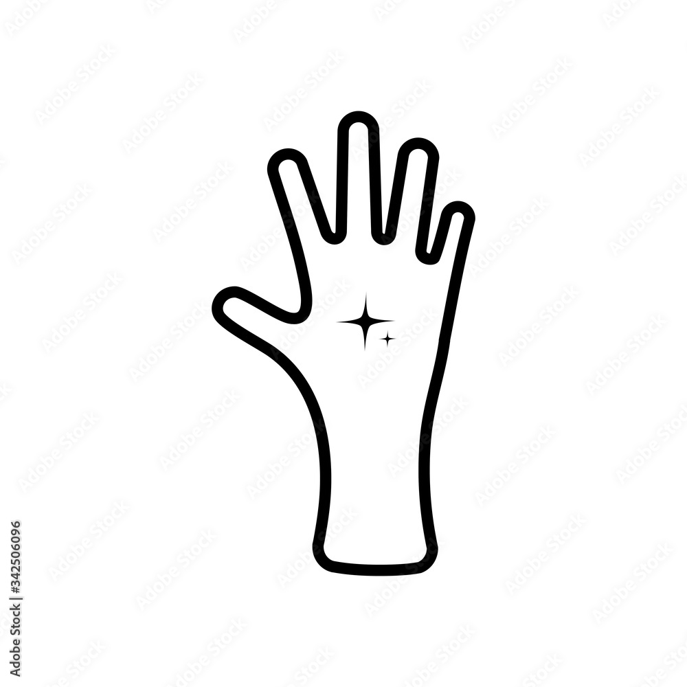 Obraz premium clean hand icon, line style