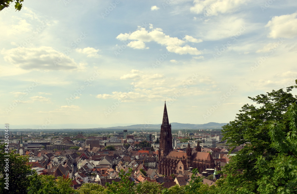 Fototapeta premium Blick auf Freiburg im Breisgau