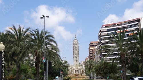 Fortress and the city of Alicante in Spain