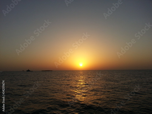 sunset in the sea © shibin