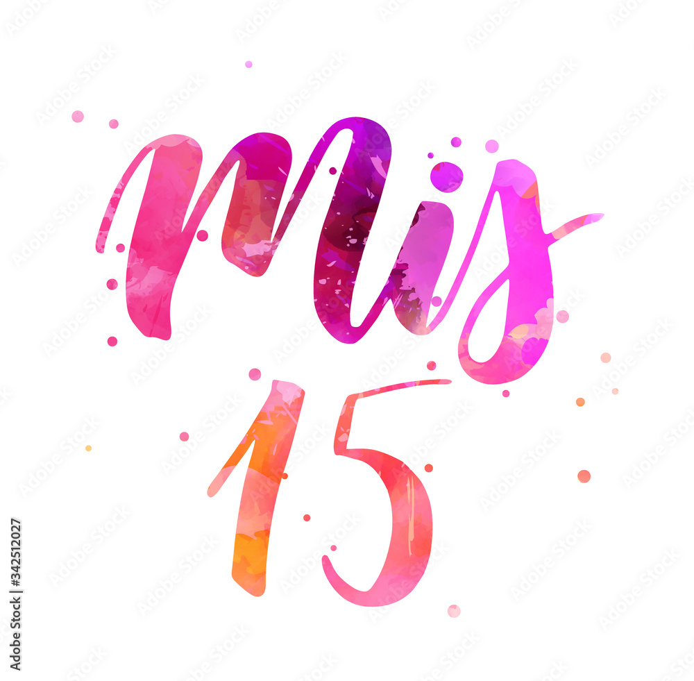 Obraz premium Mis 15 - watercolor handlettering