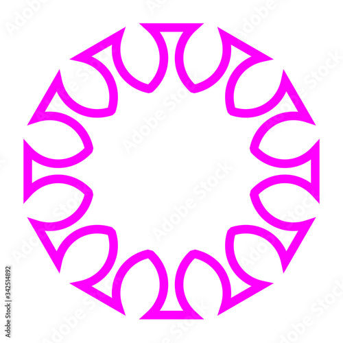 cov sars 2 - coronavirus icon sign symbol, purple pink simple outline flat - vector
