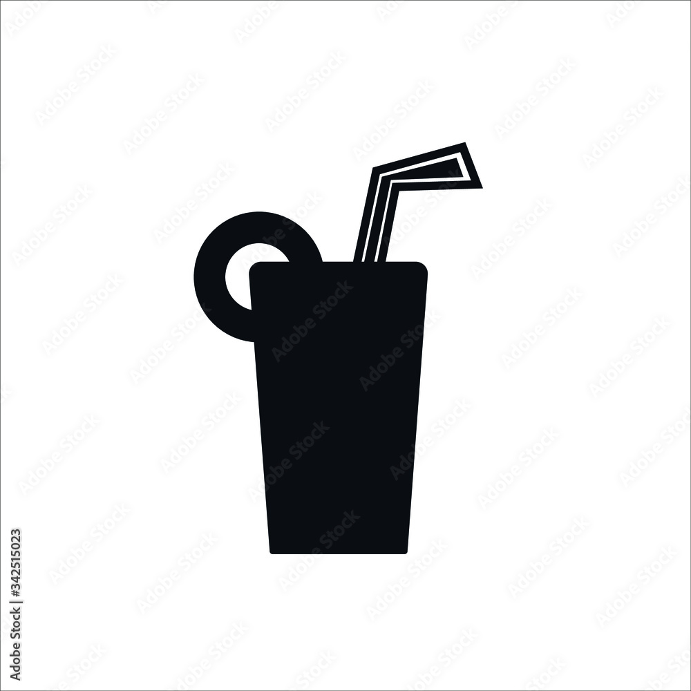 Obraz premium Juice Glass flat design illustration