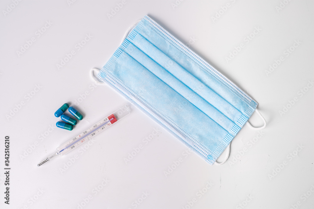 surgical mask medicinal capsules and thermometer surgical mask medicinal capsules and thermometer