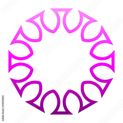 cov sars 2 - coronavirus icon sign symbol, purple pink gradient outline flat - vector