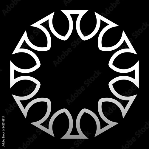 cov sars 2 - coronavirus icon sign symbol, white gradient outline flat - vector