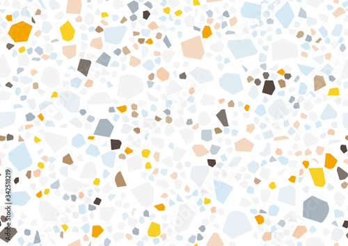 Abstract flat terrazzo seamless for textile design. Seamless background pattern.