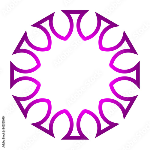 cov sars 2 - coronavirus icon sign symbol, purple pink gradient outline flat - vector