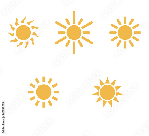 Sun flat design illustration