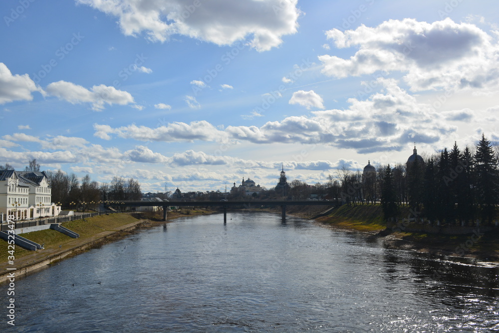 Temples. Panorama. In the town of Torzhok Temples. Panorama. In the town of Torzhok