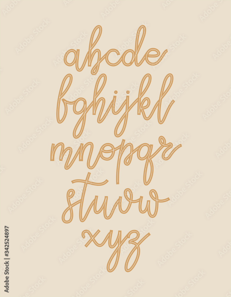 Handwritten calligraphy quote font - letters. Vector alphabet. Lettering and custom typography for designs logo, invitation, poscard, illustration. Handwritten style modern cursive font. Handwritten calligraphy quote font - letters. Vector alphabet. Lettering and custom typography for designs logo, invitation, poscard, illustration. Handwritten style modern cursive font.