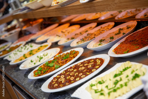 Buffet restaurant, the hotel restaurant. Turkish food
