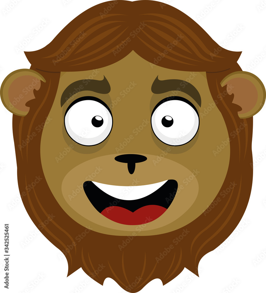 Vector illustration of a lion's head cartoon Vector illustration of a lion's head cartoon