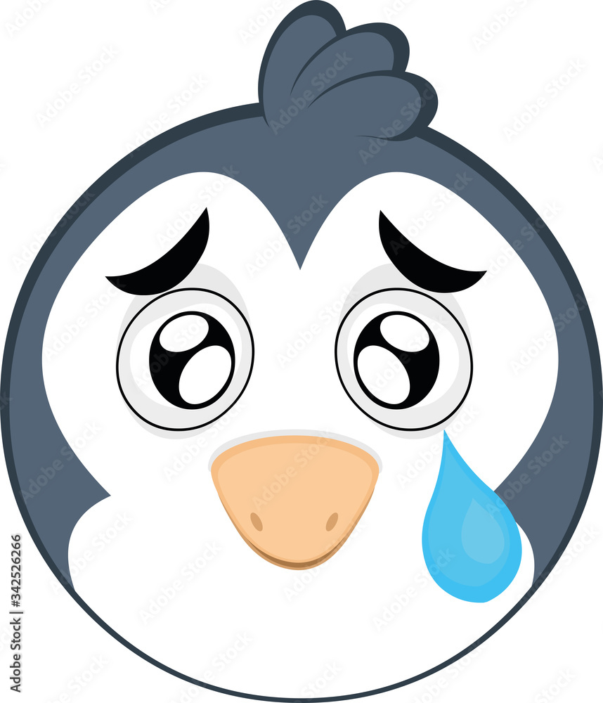 Vector illustration of the face of a penguin cartoon Vector illustration of the face of a penguin cartoon
