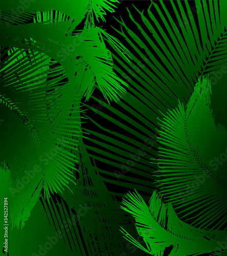 palm leaf background print embroidery graphic design vector art © a1vector