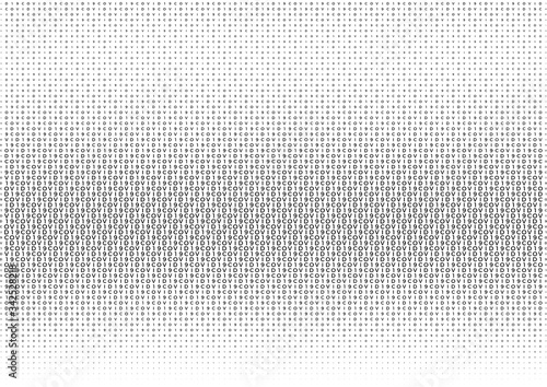 Coronavirus background halftone. Modern vector illustration. Covid-19 outbreak concept. Monochrome black and white geometric pattern. Graphic design geometric shape. Banner background.