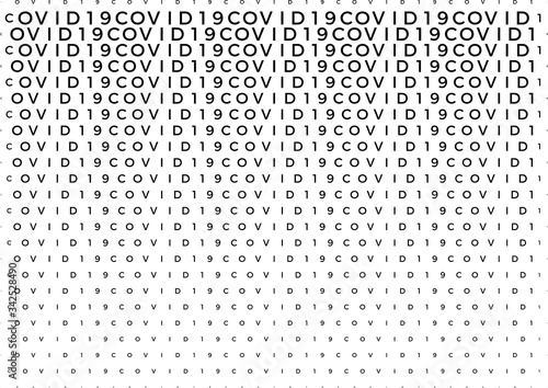 Coronavirus background halftone. Modern vector illustration. Covid-19 outbreak concept. Monochrome black and white geometric pattern. Graphic design geometric shape. Banner background.