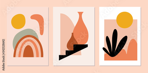 Organic Artistic Abstract Prints Set in vector. Also great for gift tags, postcards, flyers, and social media.