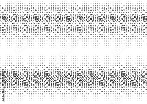 Coronavirus background halftone. Modern vector illustration. Covid-19 outbreak concept. Monochrome black and white geometric pattern. Graphic design geometric shape.
