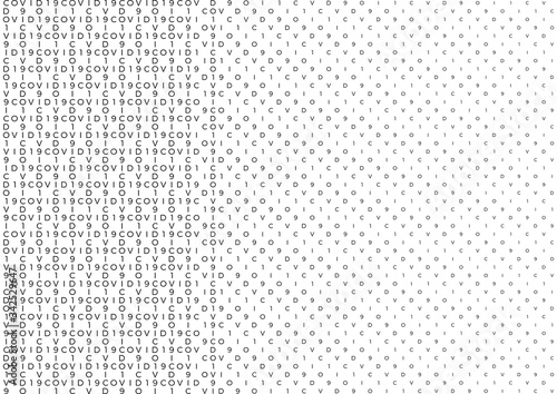 Coronavirus background halftone. Modern vector illustration. Covid-19 outbreak concept. Monochrome black and white geometric pattern.