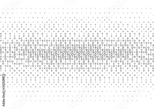 Coronavirus background halftone. Modern vector illustration. Covid-19 outbreak concept. Monochrome black and white geometric pattern.