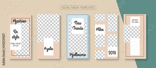 Modern Stories Vector Background.