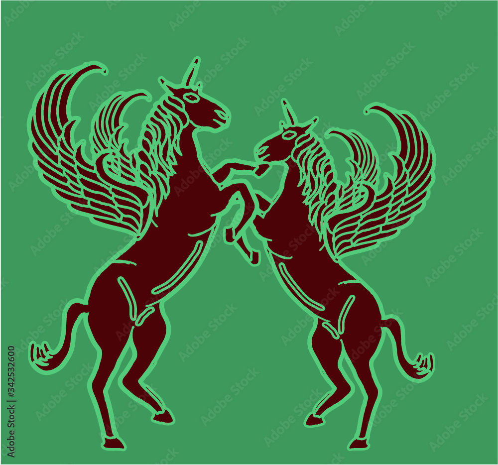 hand drawing horse print and embroidery graphic design vector art hand drawing horse print and embroidery graphic design vector art