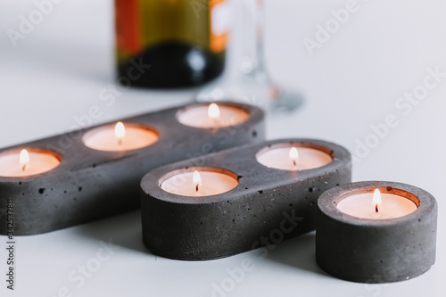 concrete tealight holders