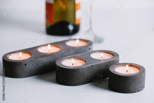 concrete tealight holders