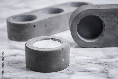 concrete tealight holders