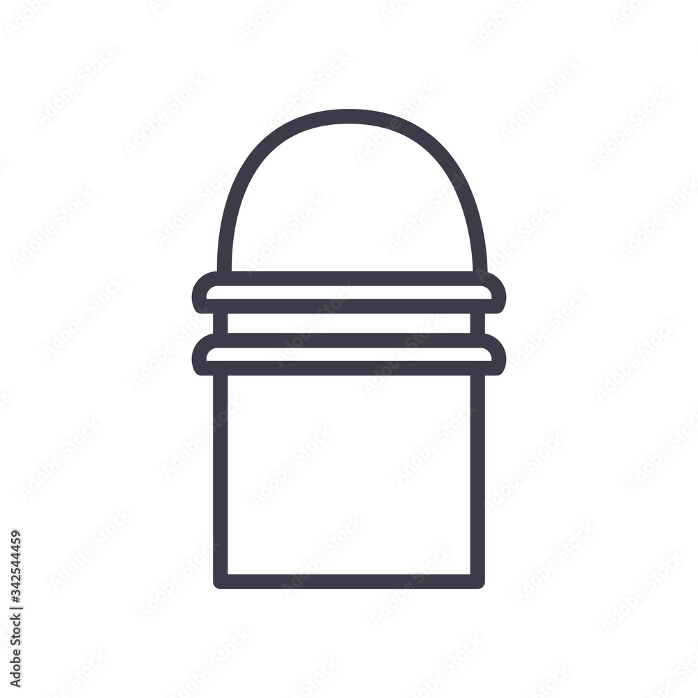 Isolated bucket line style icon vector design Isolated bucket line style icon vector design