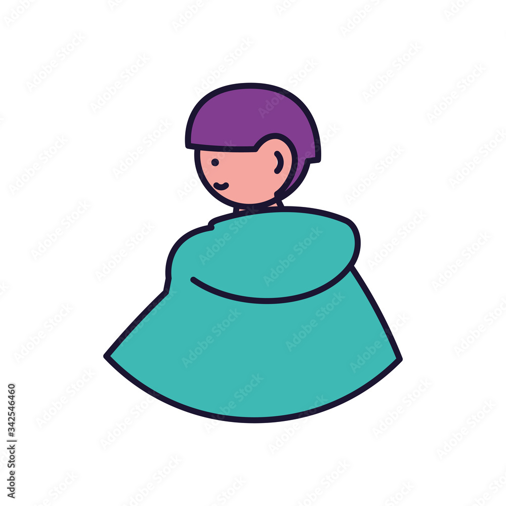 portrait of young man, line and fill style icon portrait of young man, line and fill style icon