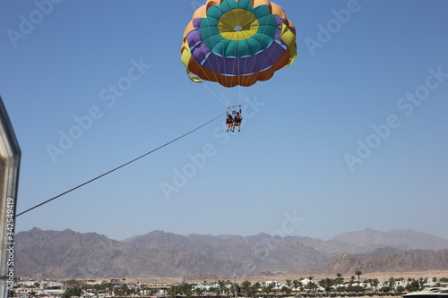 paragliding in the sky