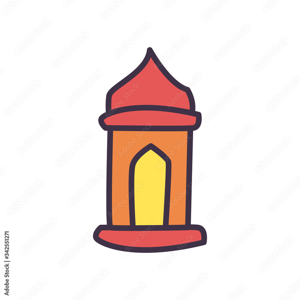 Eid mubarak lantern fill style icon vector design Eid mubarak lantern fill style icon vector design