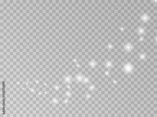 Vector png magic light effect falling star trail