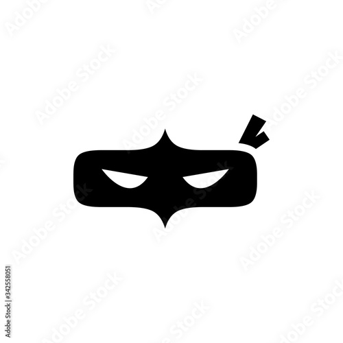 Ninja logo icon vector illustration.