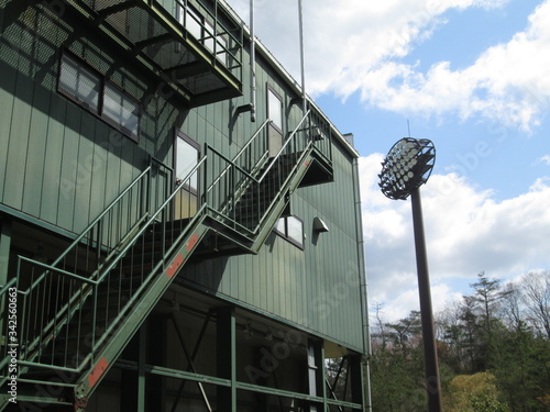 野球のスコアボードの裏側