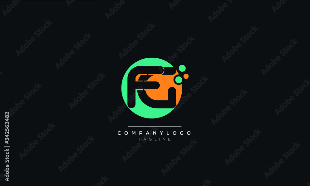 FG GF F G Letter Logo Design Template Icon Vector