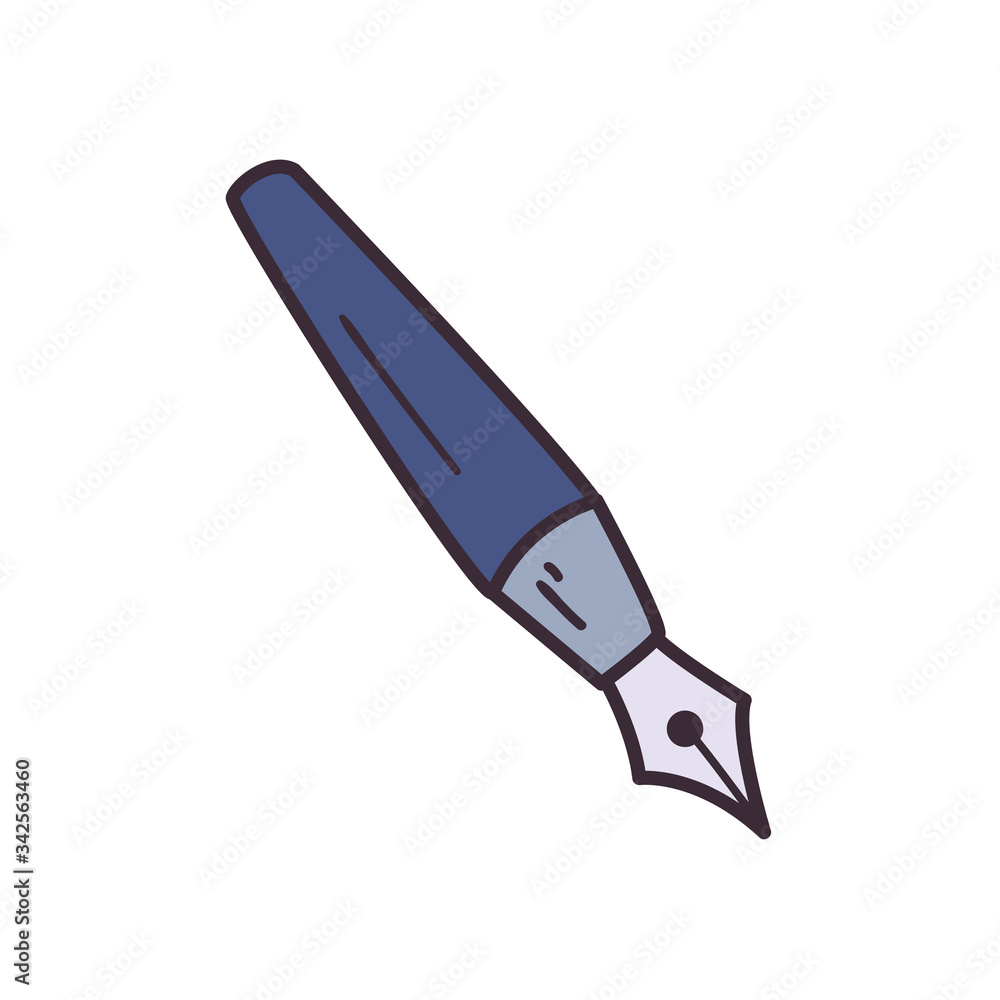 Isolated ink pen fill style icon vector design Isolated ink pen fill style icon vector design