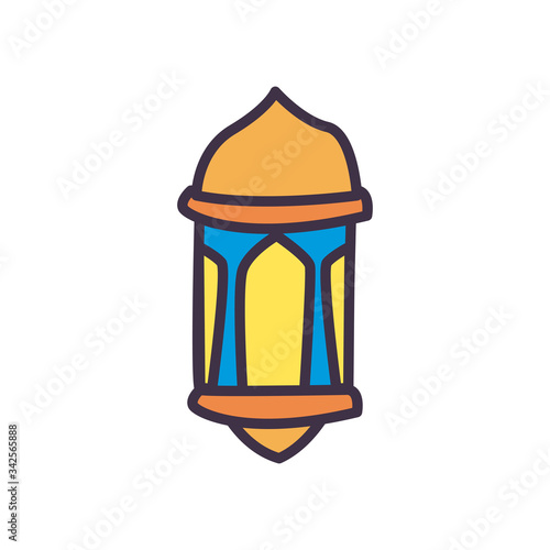 Eid mubarak lantern fill style icon vector design © Jeronimo Ramos