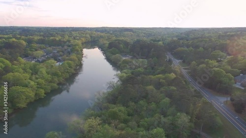 Hovering over the Chattahoochee River