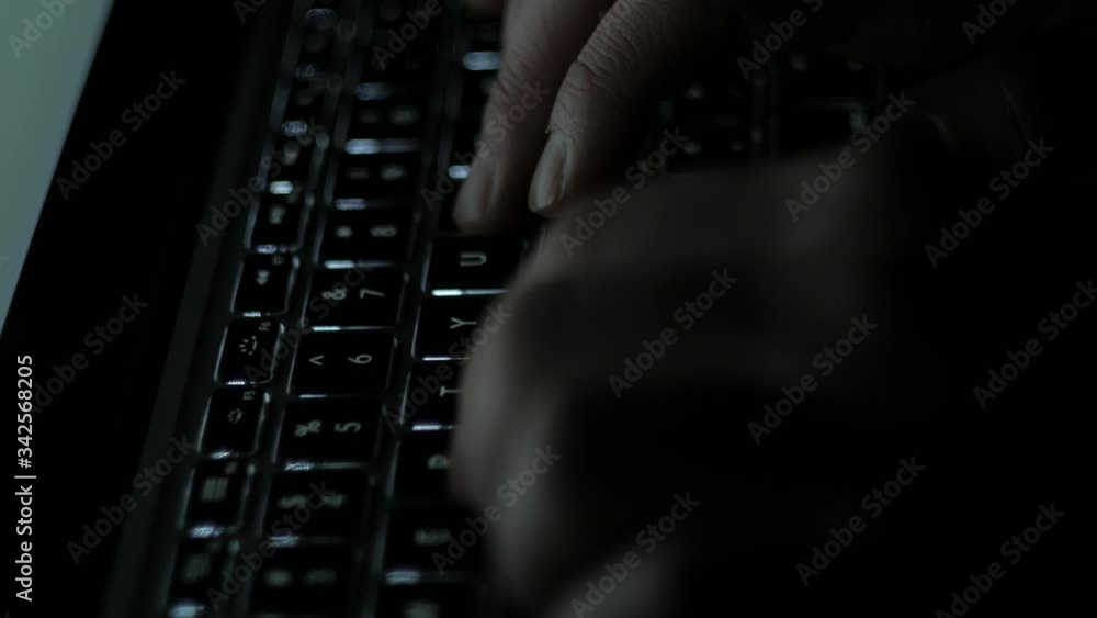 Keyboard typing at night Keyboard typing at night