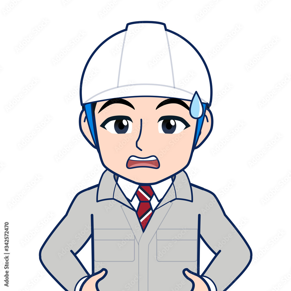 現場監督のイラスト