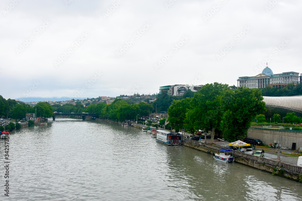 Panoramic view of Tbilisi, the capital of Georgia after the rain Panoramic view of Tbilisi, the capital of Georgia after the rain