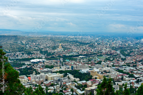 Panoramic view of Tbilisi, the capital of Georgia after the rain