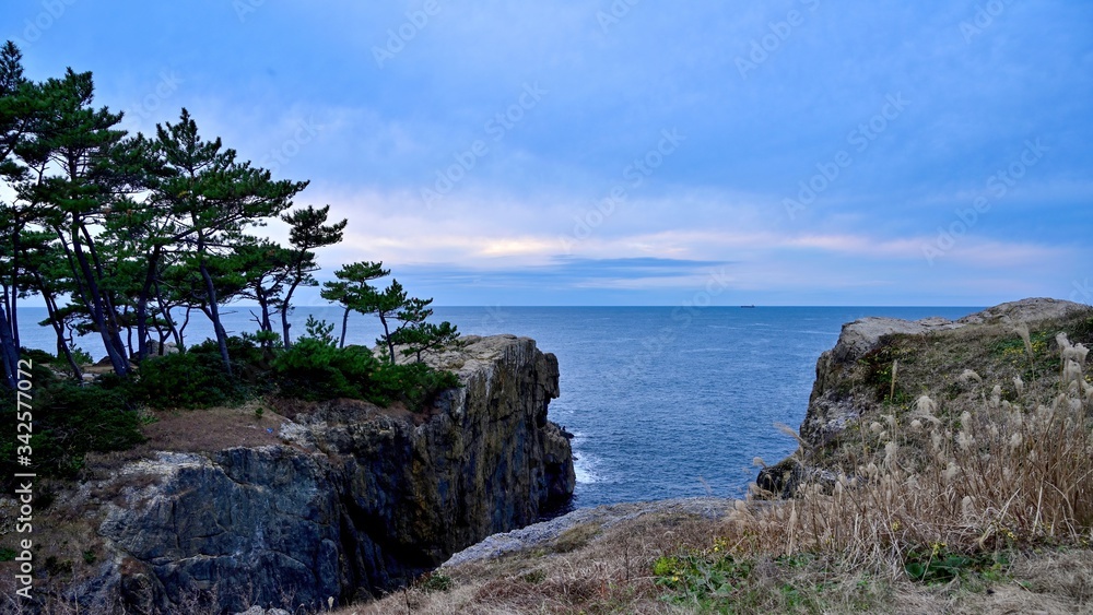出雲日御碕灯台から見た日本海の情景＠島根